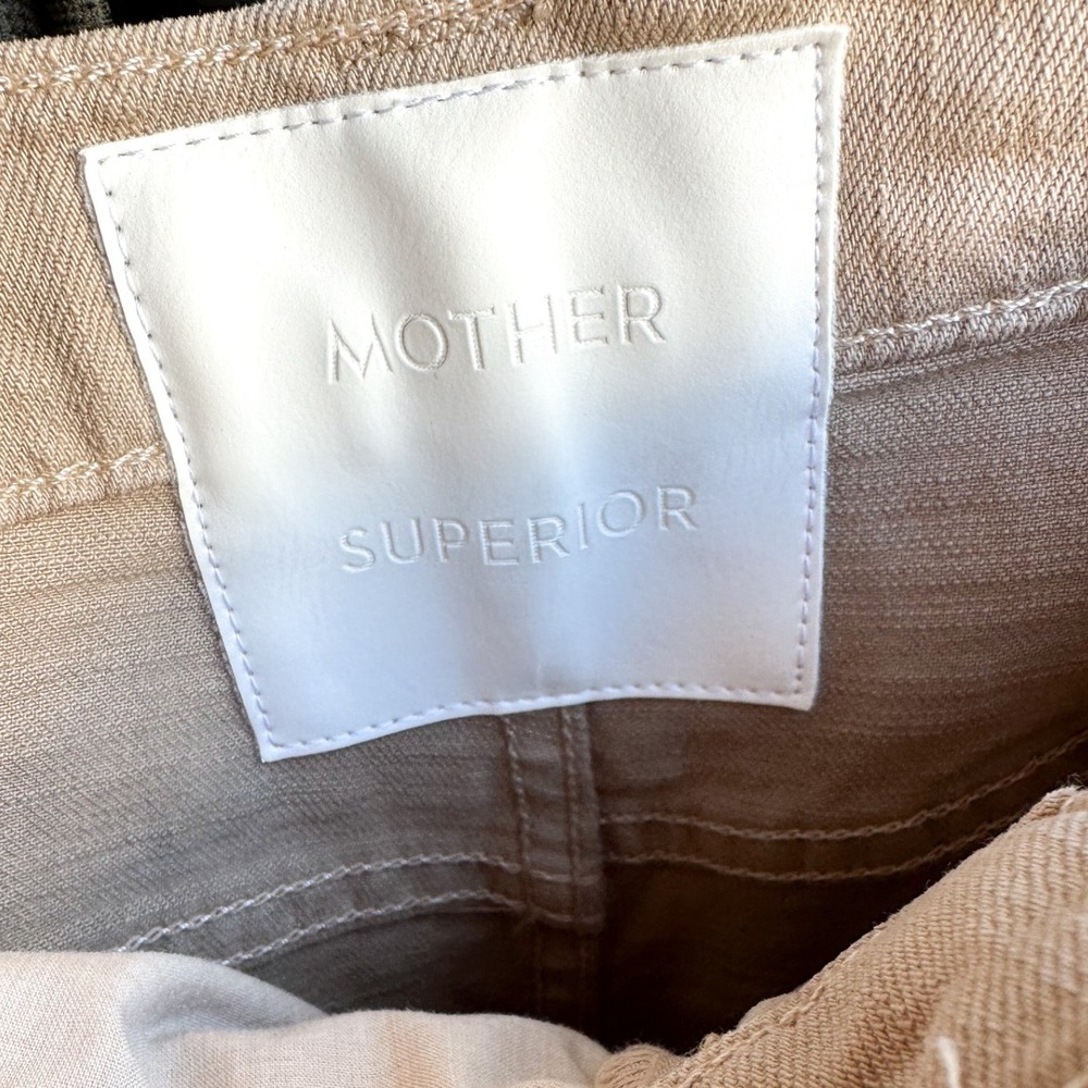 Mother Superior The Quartet Breaker Skimp Dark‎ Khaki Wide Leg Jeans Size 33 - Picture 3 of 6
